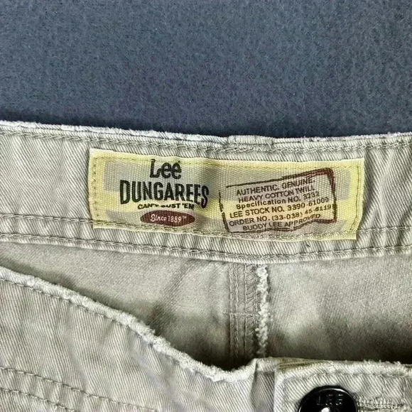 Lee Dungarees Cargo Pants Men’s 38/30 100% cotton work casual comfy 0461 - Picture 2 of 9